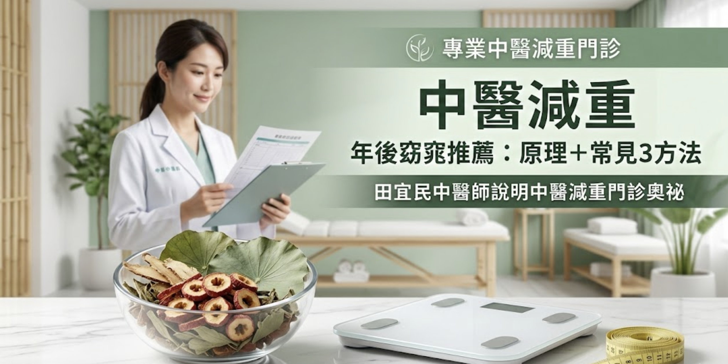 【年後中醫減重推薦】原理＋常見 3 方法：田宜民醫師揭秘中醫減重門診的秘密